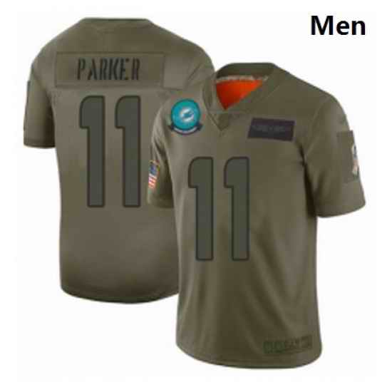 Men Miami Dolphins 11 DeVante Parker Limited Camo 2019 Salute to Service Football Jersey